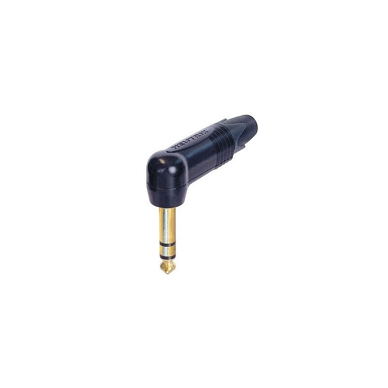 Neutrik NP3RX-B - 6.3 mm Angled Jack Plug 3 Pin Stereo male, black